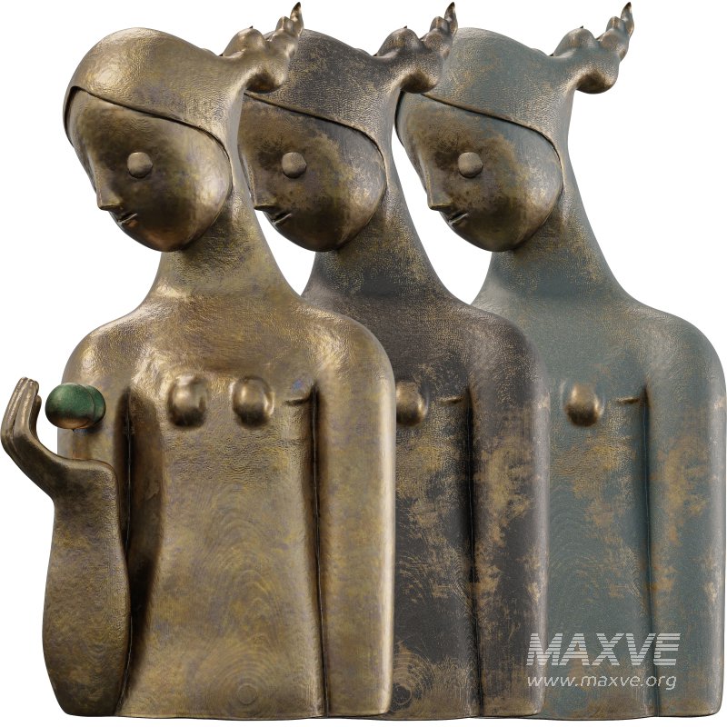 Antique Serene Offering Sculpture - Image 4