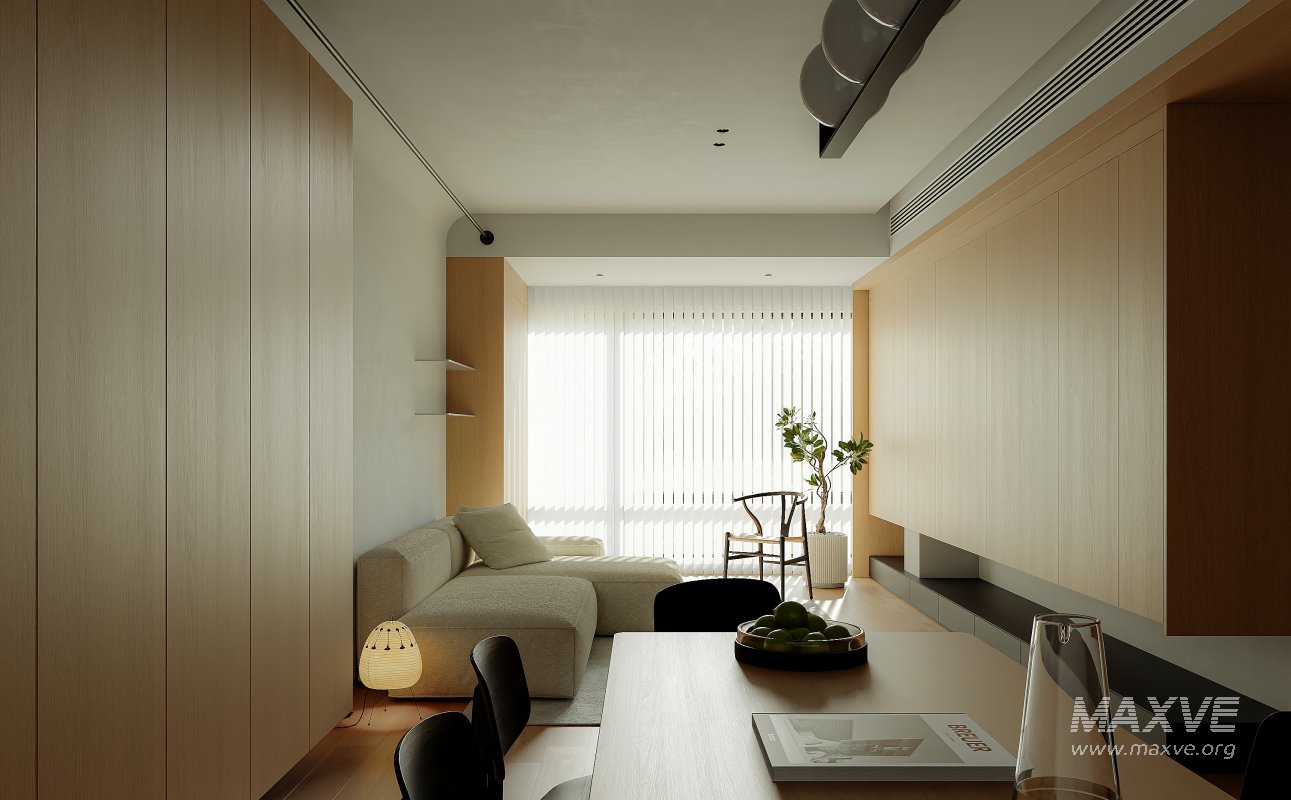 Modern living room and dining room interior scene - Image 5