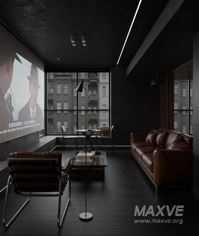 Modern living room and dining room interior scene - Image 1