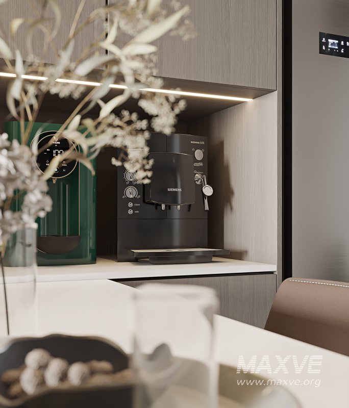 Modern living room and dining room interior scene - Image 4