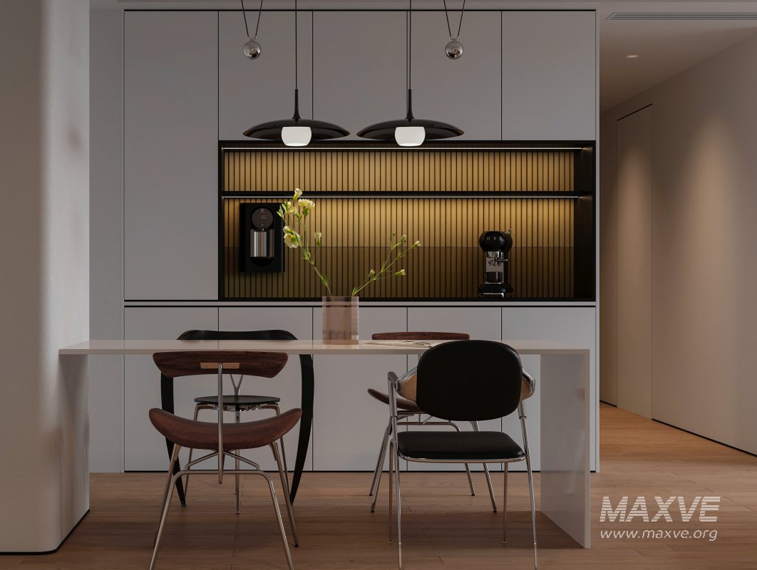 Modern living room and dining room interior scene - Image 3