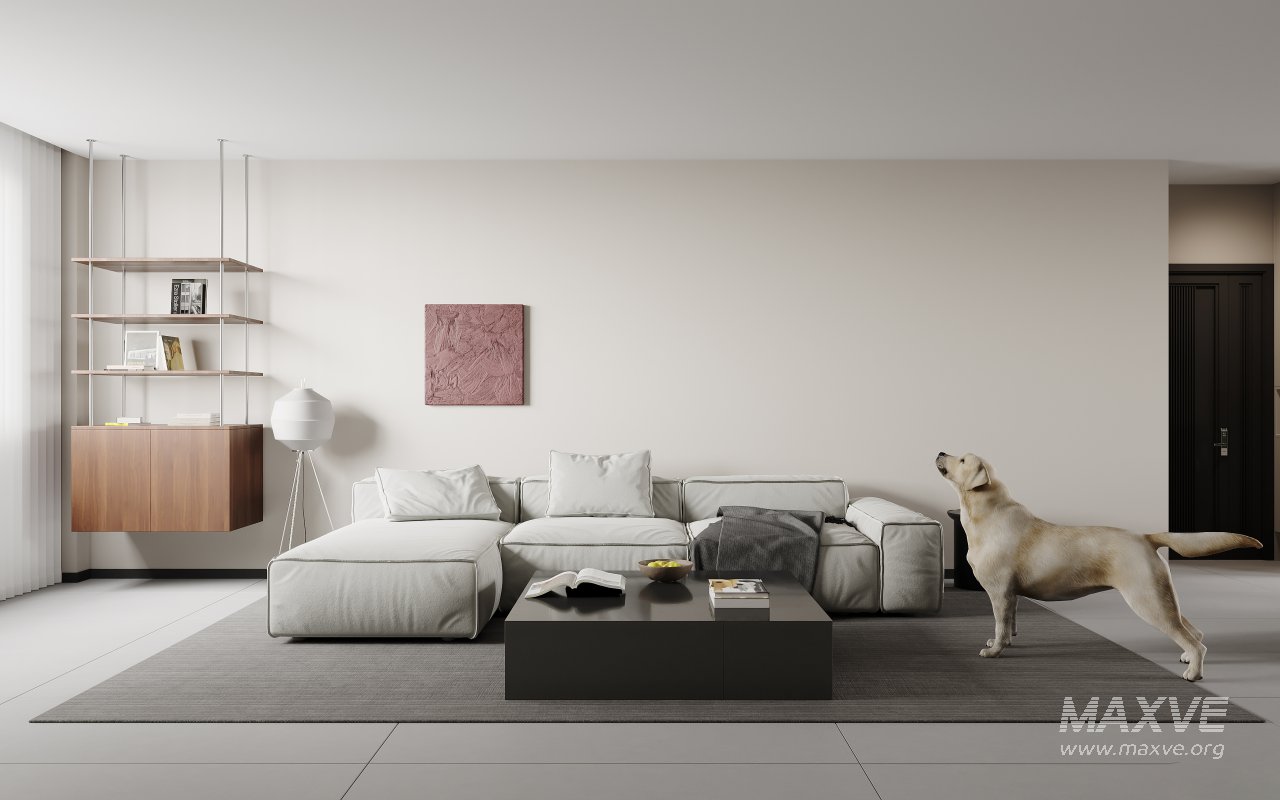 Modern living room and dining room interior scene - Image 4