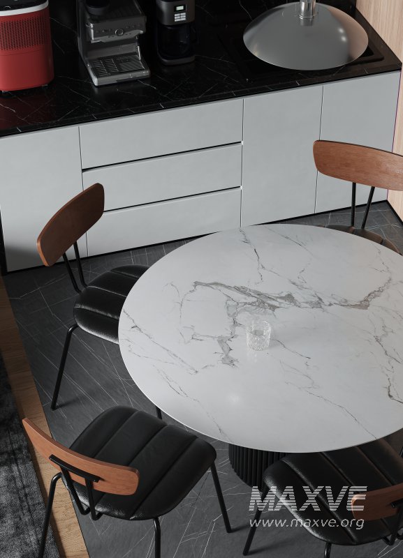 Modern living room and dining room interior scene - Image 4