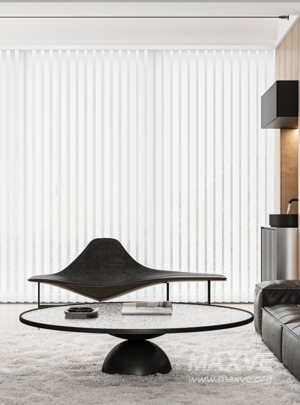 Modern living room and dining room interior scene - Image 3