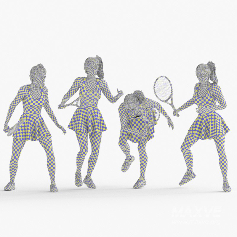 Tenniser Woman 04 poses - Image 3