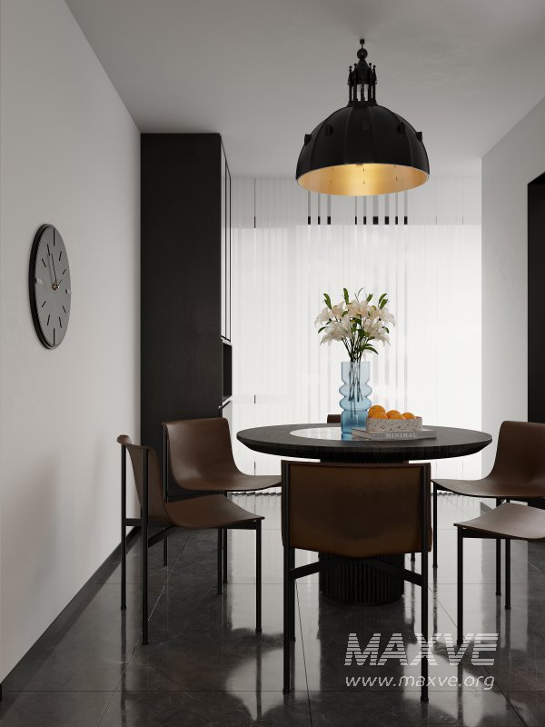 Modern living room and dining room interior scene - Image 3