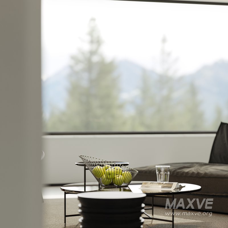 Modern living room and dining room interior scene - Image 5