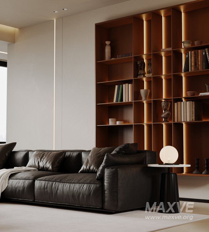 Modern living room and dining room interior scene - Image 5