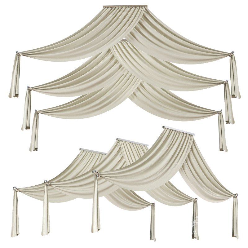 Ceiling Drape Curtain Panels vol 03 - Image 4