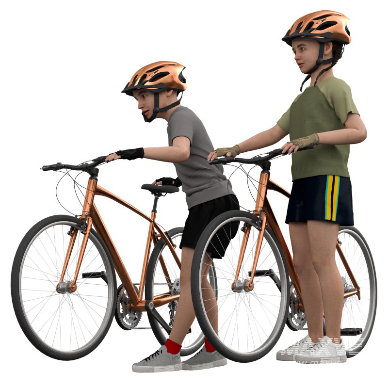 kids Cycling in 4 poses - Image 4