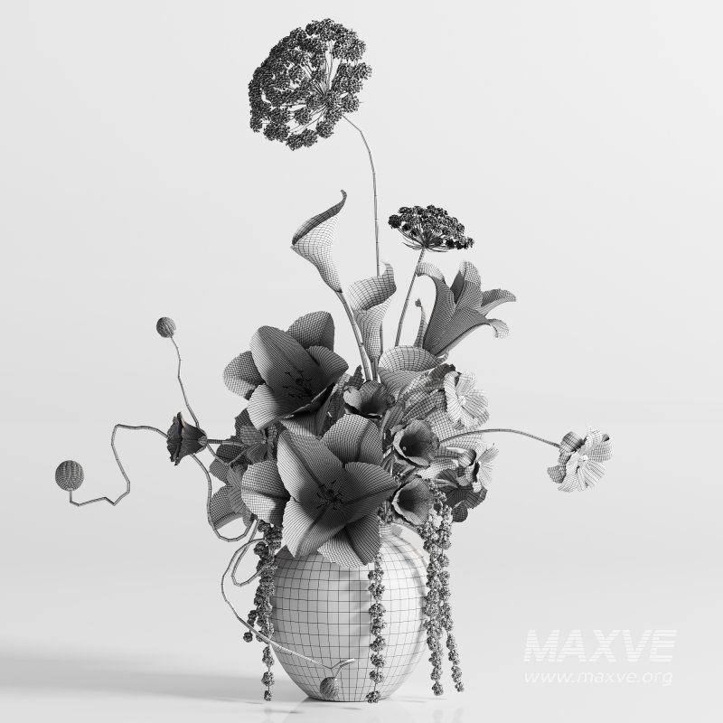 Ivory Elegance Floral Arrangement set43 - Image 6