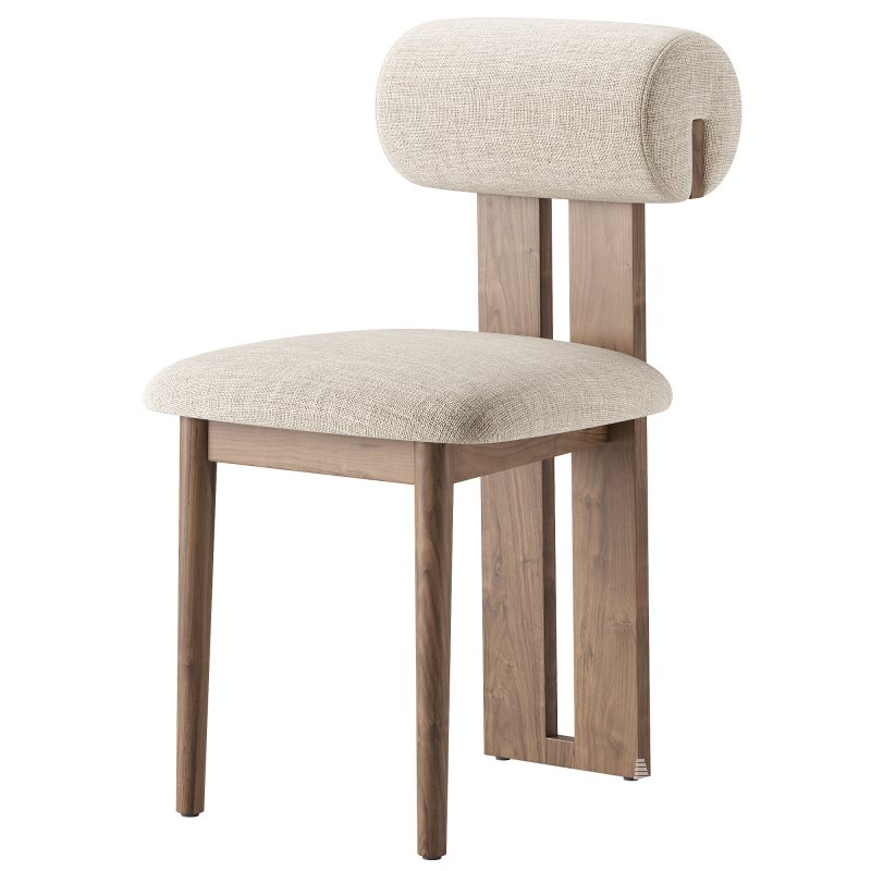 Galen Cream Boucle Dining Chair - Image 3