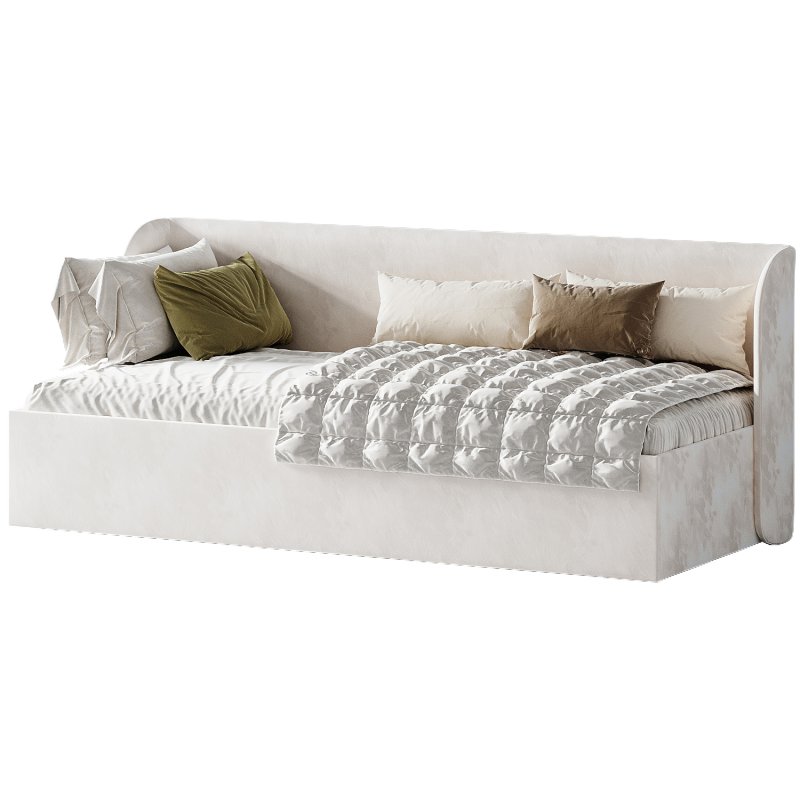 Milton Bed 90 Velvet Wet Sand - Image 6