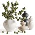 Green fig branches in artistic vases - Thumbnail 1