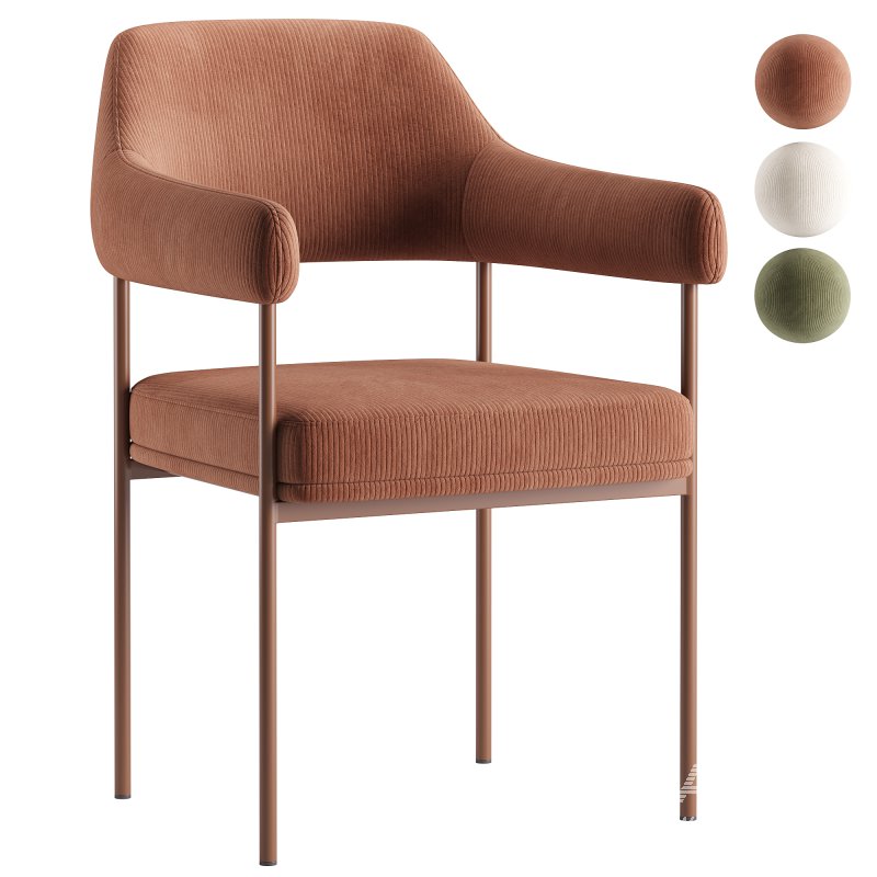 Corduroy Armchair Zoe - Image 4