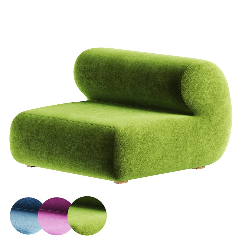 velvet green armchair - Image 4