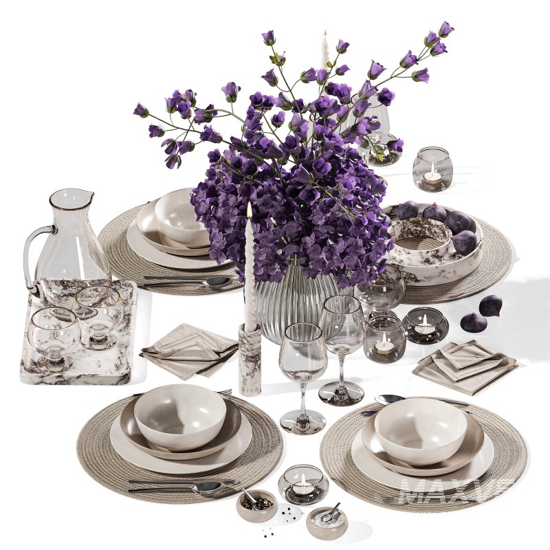 Purple Serenity Fig Coffee Table Set - Image 1