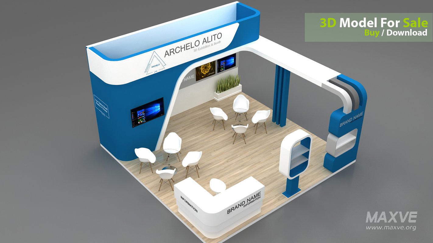 3d exhibition booth stand - Image 3