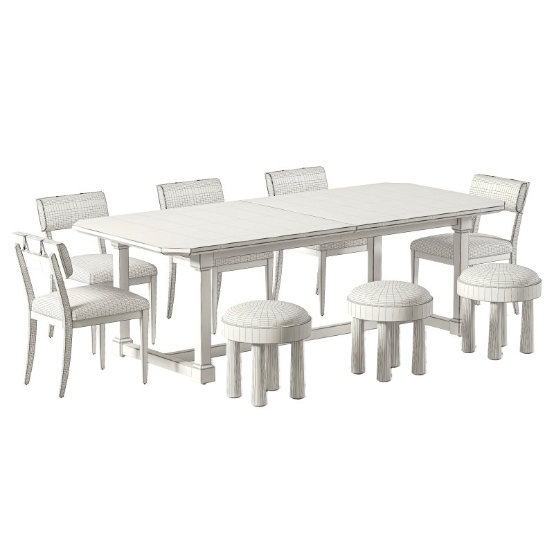 Marcello and Louise Accent Dining Chair and Cicero Extension Dining Table-Fourhands - Image 4
