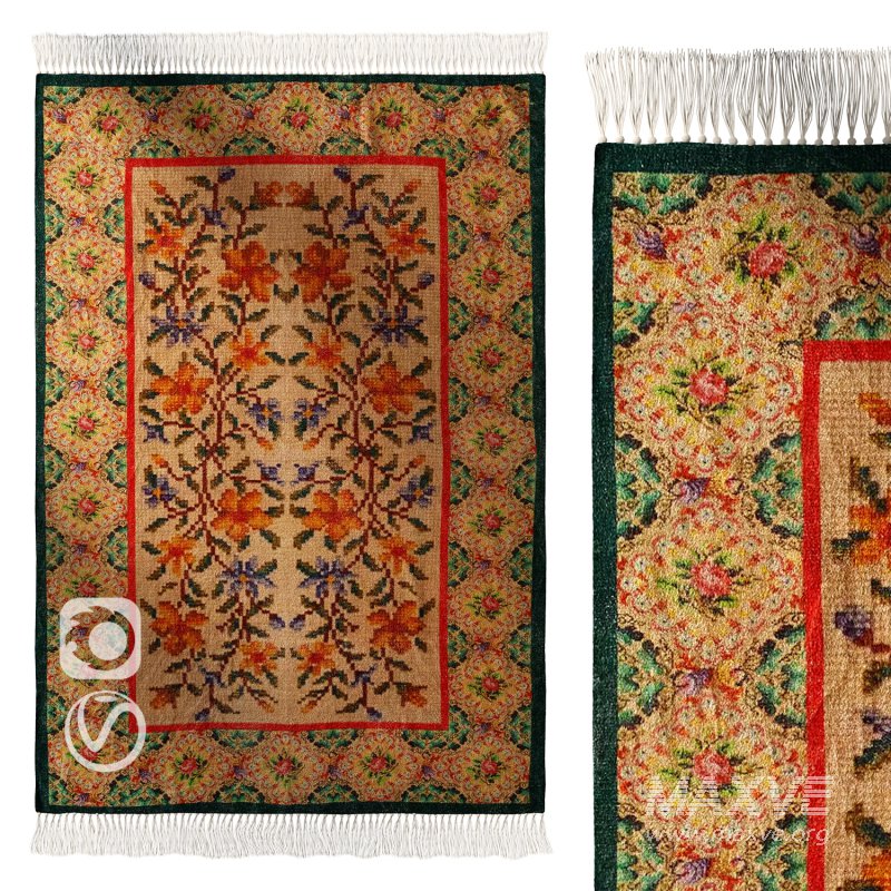 Evelyn Needlepoint Digital Printed Rug - Image 1