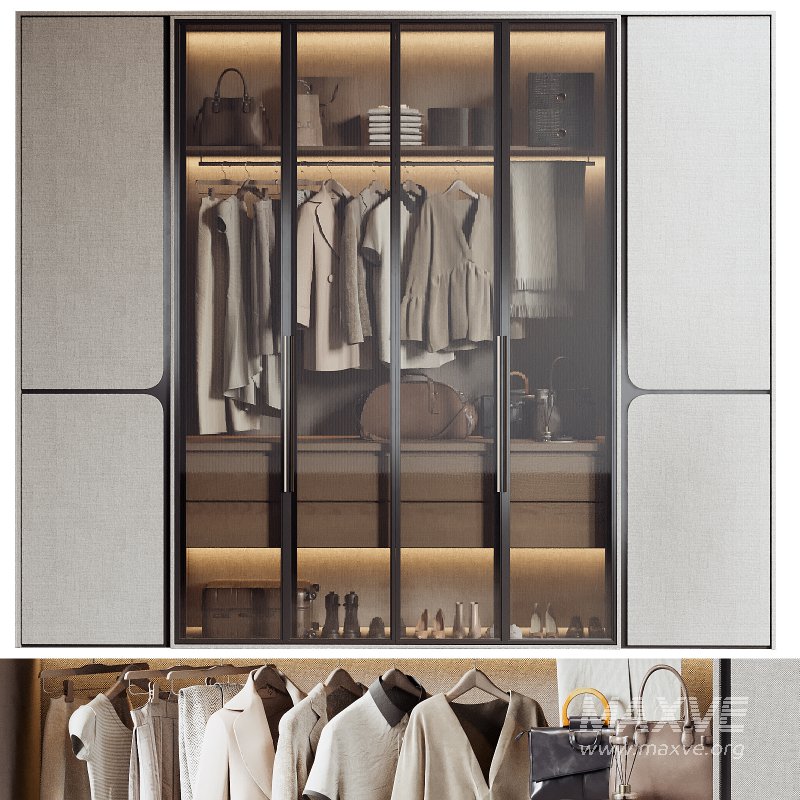 Contemporary Wardrobe Closet 06 - Image 3