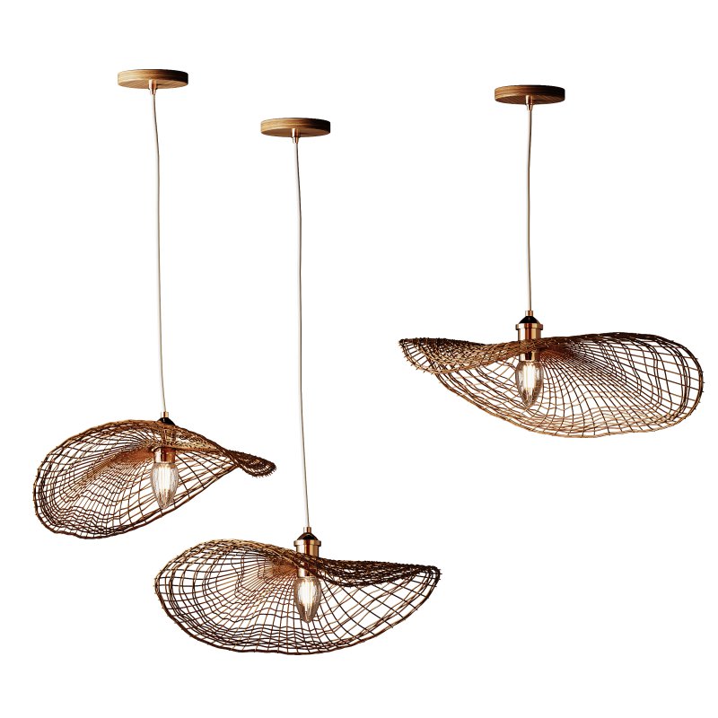 Boho Hand-woven Rattan Chandelier Decorative Pendant Light - Image 4