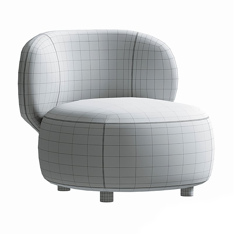 Brayden Stone Cream Woven Fabric Occasional Chair - Image 5
