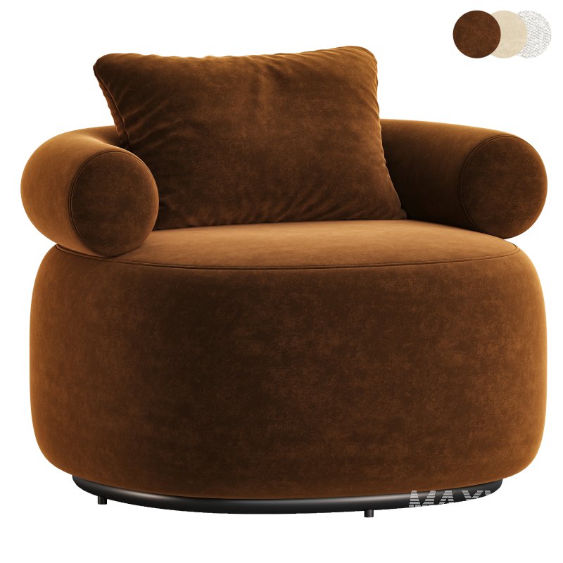 Huggy Swivel Armchair 2 - Image 2