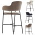 Chair Livorno semi bar beige velvet - Thumbnail 5