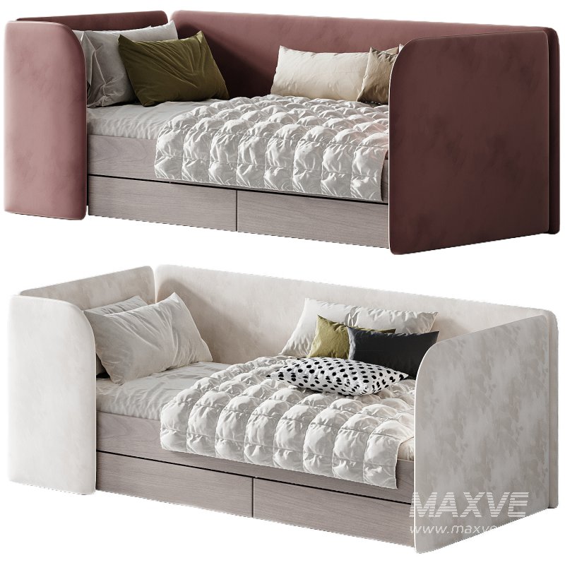 Childrens bed Moddi 90 Velvet Pink - Image 2