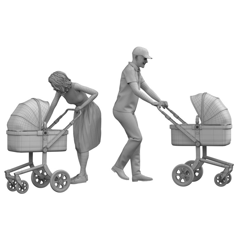 Parents with Baby Stroller 2 - Image 3