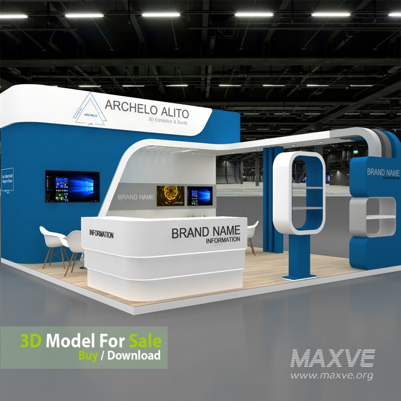 3d exhibition booth stand - Image 1