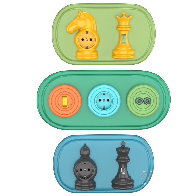 Sockets and Switches in the Shape of Chess and Checkers Pieces - Image 2