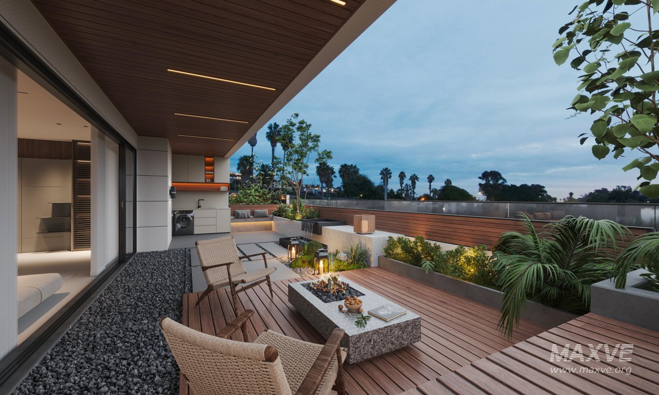 Modern garden balcony - Image 1