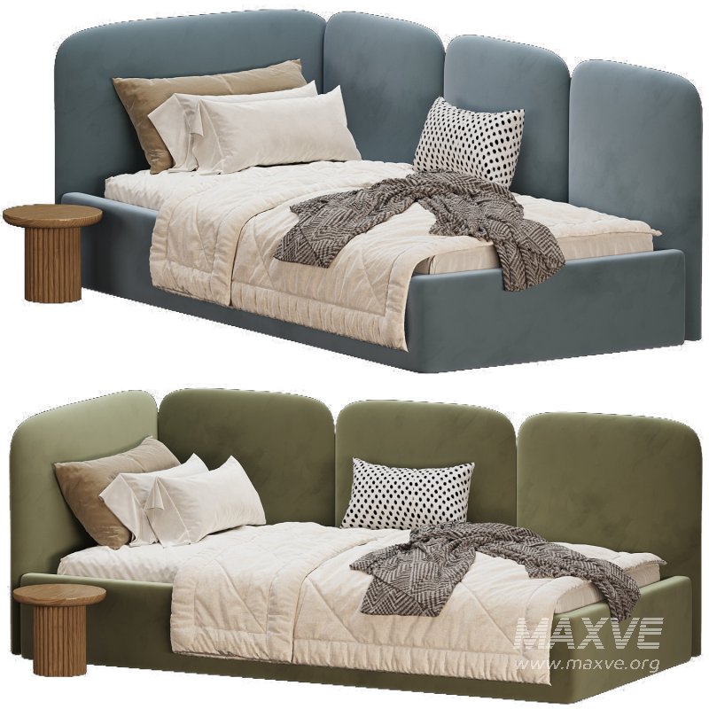 Childrens bed Immi 90 Textile Beige - Image 3