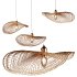 Boho Hand-woven Rattan Chandelier Decorative Pendant Light - Thumbnail 8