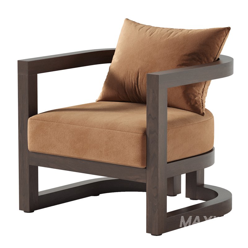Emory Single Acacia Club Chair - Image 6