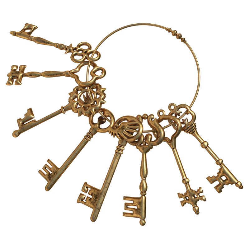 Vintage key ring 04 - Image 1