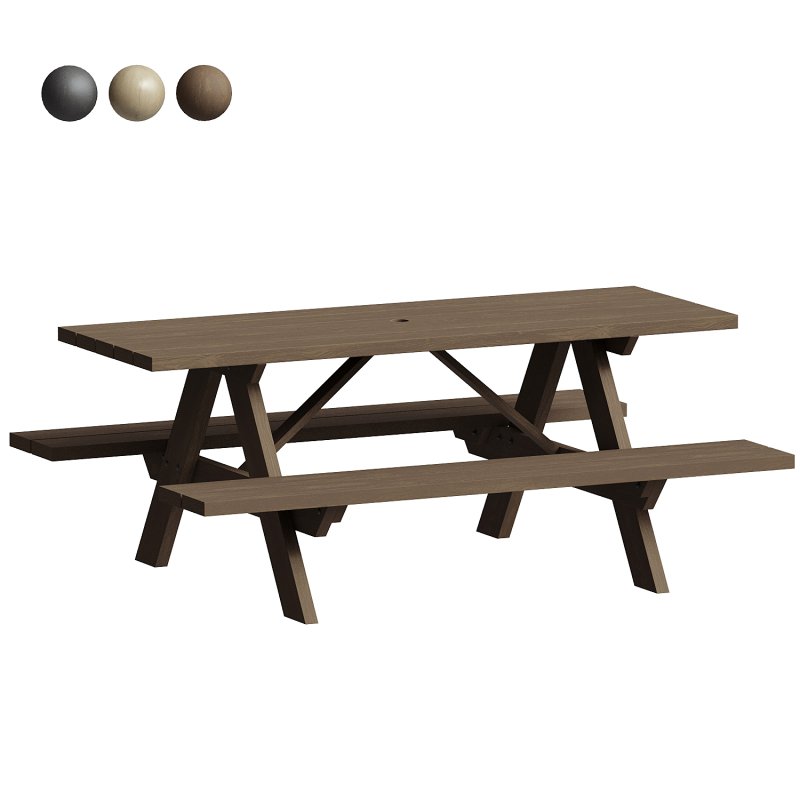 Traditional Picnic Table - Image 1