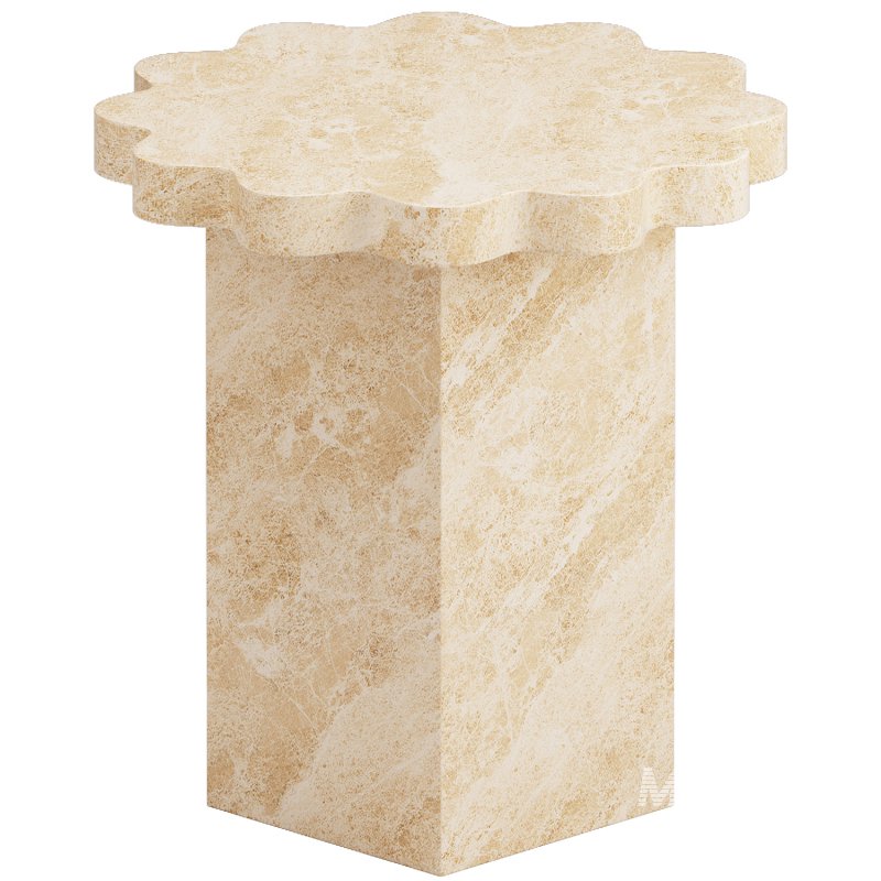 Scalloped Indoor and Outdoor Side Table - Image 3