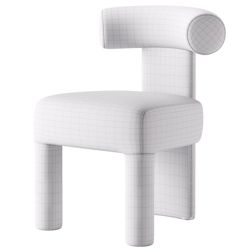 Wisteria Stone White Fabric Dining Chair - Image 1