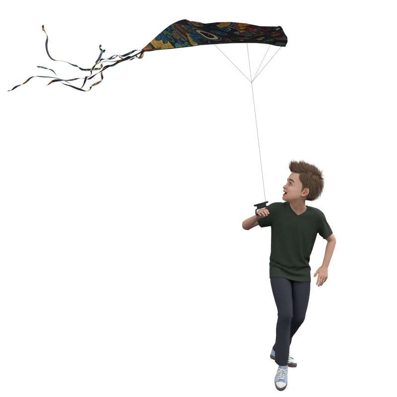 Children Flyin Kite - Image 1