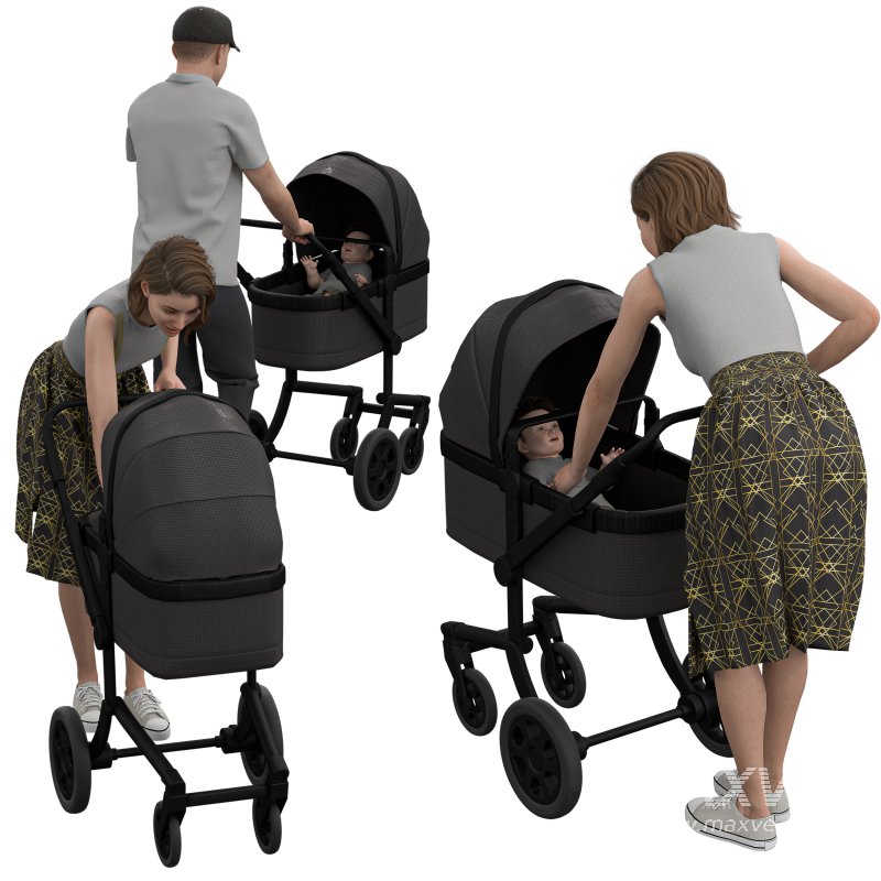 Parents with Baby Stroller 2 - Image 6