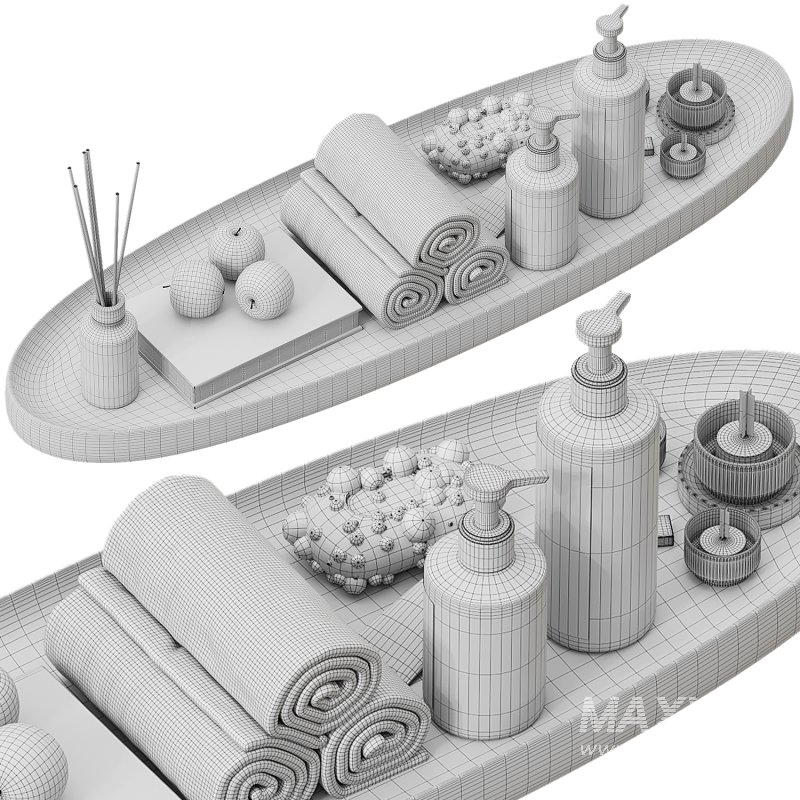 Decorative set bath tray 09 - Image 4