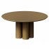 Wood Color Round Dining Table - Thumbnail 1