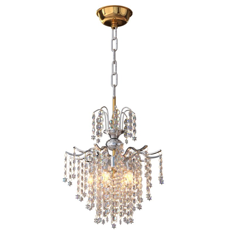 Q&S Modern Crystal Chandelier Chrome Pendant Light 6 Lights - Image 3