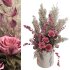 Romantic Pink Roses with Pampas in Ceramic Vase. Bouquet of flowers set 003 - Thumbnail 4