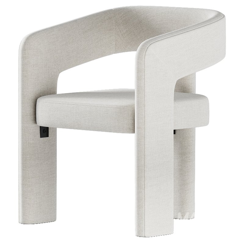 Modern Upholstered Barrel Dining Chairs - Image 1
