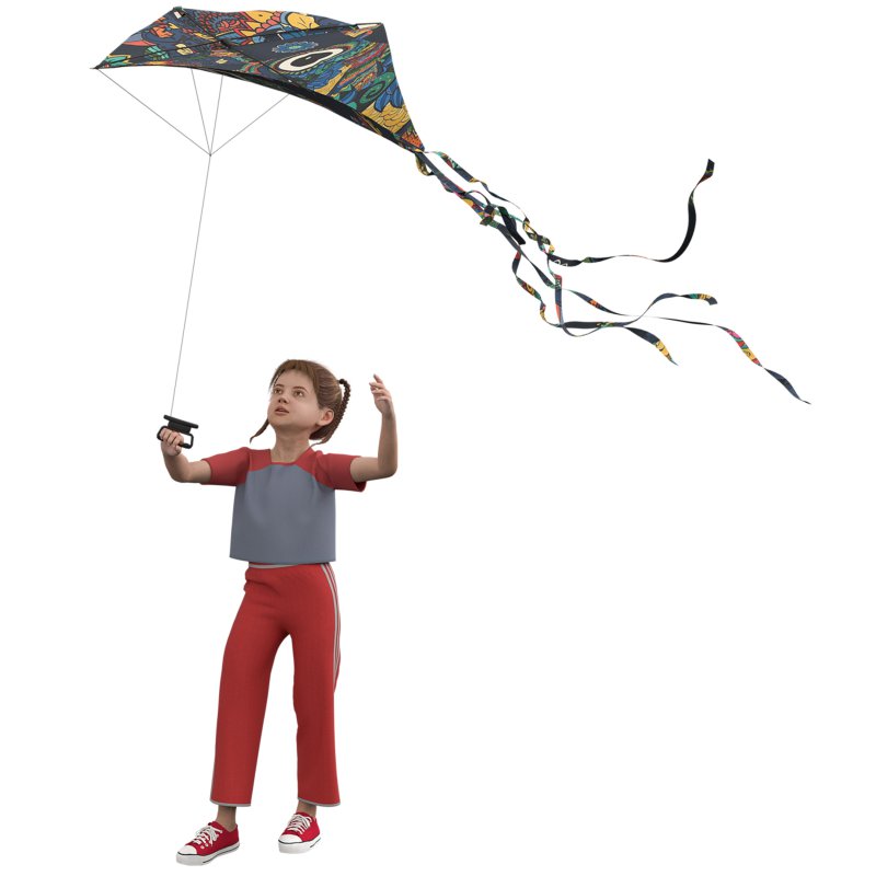 Children Flyin Kite - Image 2