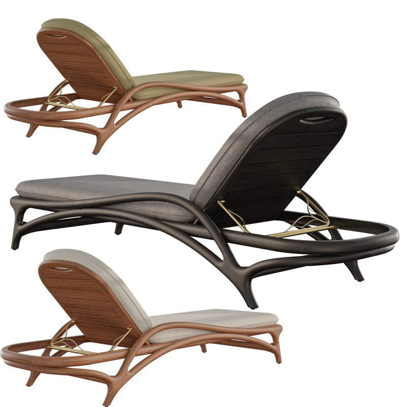 Zen outdoor adjustable lounger - Image 4